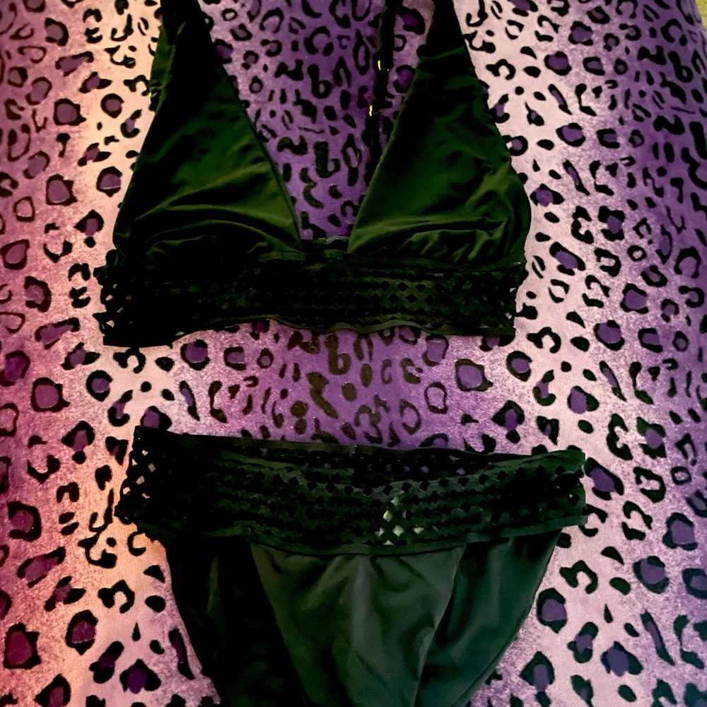 Beach Bunny Black Bikini XXL Top and L Bottom